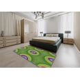 thumbnail image 4 of Ahgly Company Indoor Rectangle Patterned Green Abstract Area Rugs, 7' x 9', 4 of 6