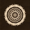 thumbnail image 1 of Ahgly Company Machine Washable Indoor Square Transitional Black Brown Area Rugs, 6' Square, 1 of 7