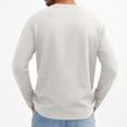 thumbnail image 5 of Zimjoy Long Sleeve Shirts for Men Soft Crew-Neck Moisture Wicking Mens Undershirt Comfort Solid Basic T Shirt, Khaki M, 5 of 9