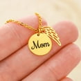 thumbnail image 4 of Personalized Mom Angel Wing Necklace, Mom Memorial, Mom Remembrance, Loss of loved one, in memory of Mom, Family Bereavement, grief grieving Necklace, 4 of 7