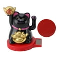 thumbnail image 2 of 3 Inch Mini Fortune Cat, Solar Powered Lucky Cat with Rotating Base, Maneki Neko Beckoning Lucky Money Cat, Feng Shui Decor Home Office and Dash Board, Solar Powered Wealth Cat, 2 of 7