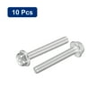 thumbnail image 3 of Uxcell M6x40mm Phillips Hex Head Flange Bolts, 10 Pack 304 Stainless Steel Screws, 3 of 5
