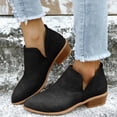 thumbnail image 2 of EKVAHL Women's Cutout Ankle Booties, Slip On Faux Suede Low Block Heel Chelsea Boots, Round Toe Hollow Out Short Boots Non SlipCasual Walking Shoes, 2 of 7