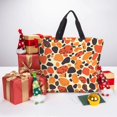 thumbnail image 7 of Single Shoulder Bag Convenience Bag 19.6×15.7×5.9in Light And Weight-Free Main Pocket Large Portable And Single Shoulder Back Leopard Skin Print Style Orangered_3, 7 of 7