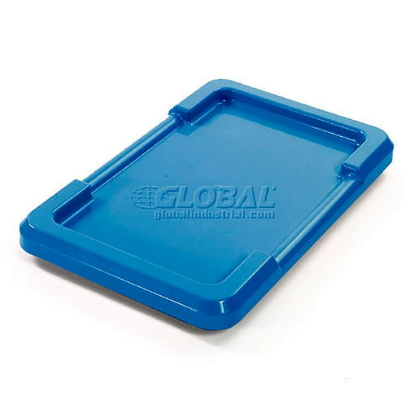 Quantum Storage Systems LID2516-8BL Blue Lid for Cross Stack & Nest Tote - Pack of 6