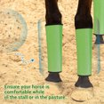 thumbnail image 5 of Riousery 4 Pcs Horse Leg Protectors Protective Fly Wraps Breathable Mesh Boots For Stall And Pasture Use Green 18.5 Inches (46.99 cm) Essential Equestrian Care Equipment For Horses Daily Protection, 5 of 9