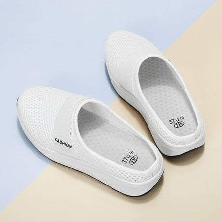 

BRISEZZS Women s Platform Sandals Casual Summer Slide Sandals #166 White