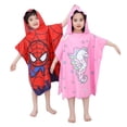 thumbnail image 2 of Toalla de playa con capucha de dibujos animados para niños y niñas, bata de baño de secado rápido, protector solar de microfibra, manta envolvente, 2 of 4