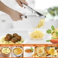 thumbnail image 4 of KEINXS Potato Ricer Stainless Steel Potato Masher Handheld Potatoes Ricer Kitchen Tool Large Detachable Potato Ricer Fruit Press Baby Food Masher for Smooth and Fluffy Mashed Potatoes, 4 of 6