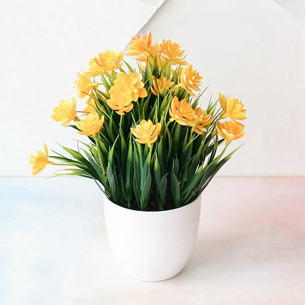 Artificial Potted Flower Fake Bonsai Pot Plant Home Office Table Ornament Decor Walmart Com Walmart Com