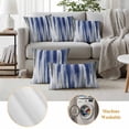 thumbnail image 6 of Abstract Navy Blue Outdoor Waterproof Pillow Covers, Vintage Grey Street Painting Art Decorative Square Throw Pillowcase Sofa Cushion Sham for Patio/Couch/Chair, 16"x16" 2 Pack, 6 of 8
