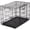48.5"L x 31.0"W x 33.0"H Black, variant on Intermediate Double Door 36-inch Folding Metal Dog Crate, Front and Up & Away Side Doors, Space-Saving Design