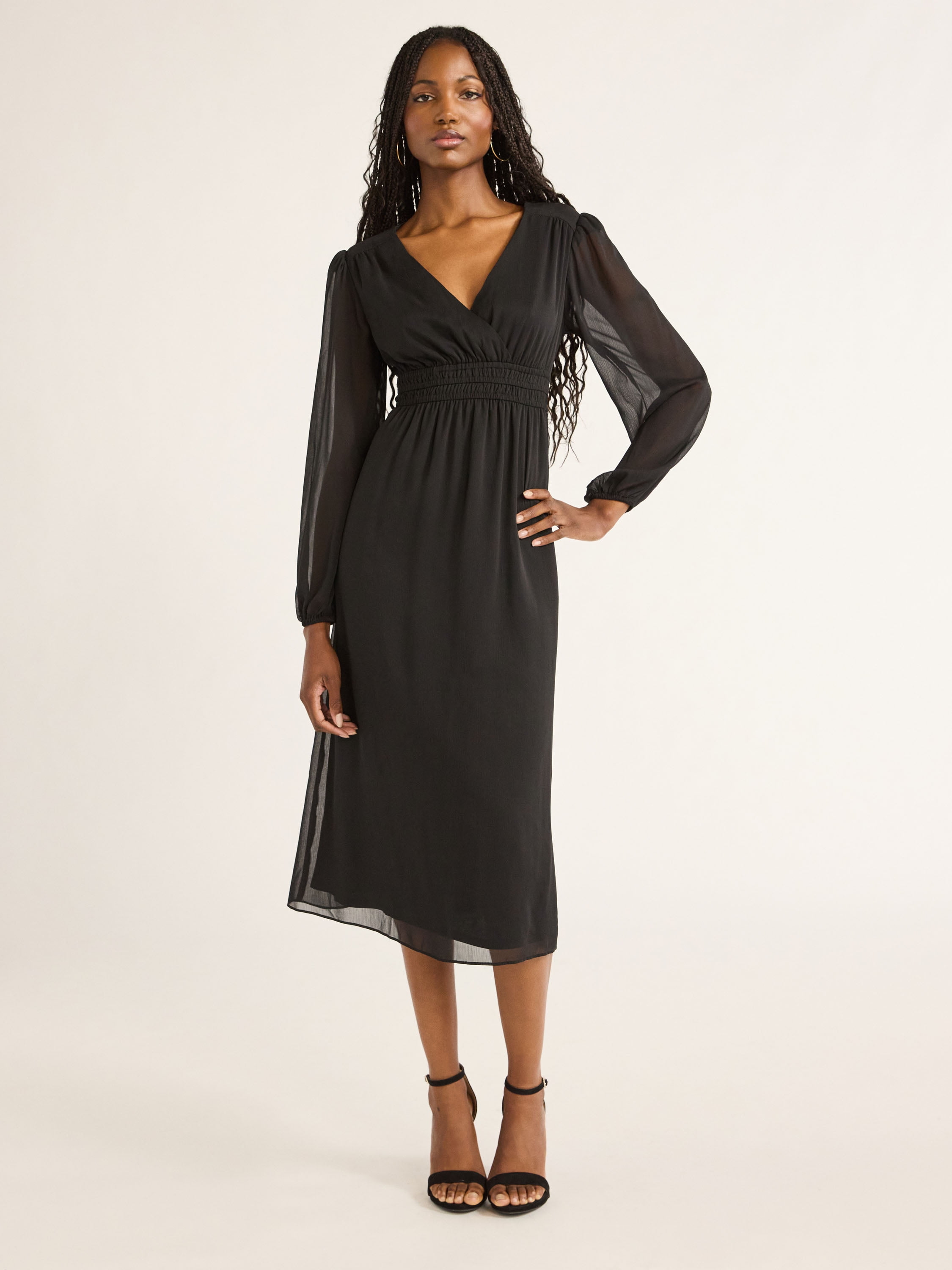 Sofia by Sofia Vergara Women's Tie Back Dress with Wide Sleeves