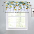 thumbnail image 2 of Vintage Eucalyptus Leaves Blackout Curtain Valances,Rustic Farmhouse Green Leaves Floral Sunflower Window Treatments Valances for Kitchen Living Bathroom,54"x18"in（1Pcs）, 2 of 4
