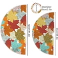 thumbnail image 3 of Fall Autumn Maple Leaves Christmas Tree Skirt Decorations Pumpkin Thankful Grateful Thanksgiving Day Xmas Tree Mat 36 inch for Holiday Party Supplies Rustic Mini Christmas Tree Skirt, 3 of 6
