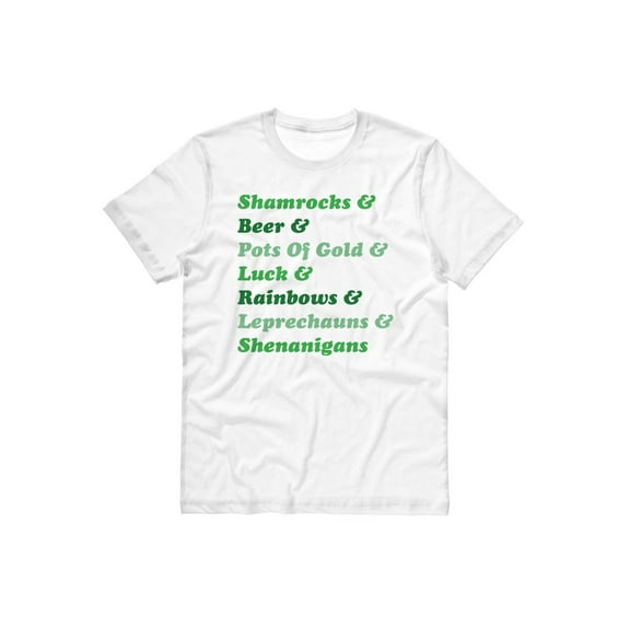 St Patrick's List St Patrick's Day Shirt X-Large White