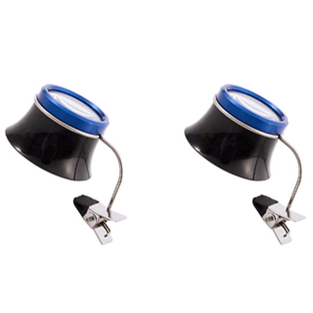 2 Piezas 5X Clip-on Eye Lupa Lupa Lente Lupa Lente para Trabajos de Reparación