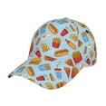 thumbnail image 2 of Baseball Cap, Cute Food Egg Burger Fries Trucker Hats Women Dad Hat For Workouts - Baseball Hat Adjustable Size, 2 of 2