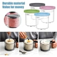 thumbnail image 3 of Plastic Ice Cream Containers Pints Lids Compatible Ninja Creami Deluxe NC299AM C300 Series BPA Free Dishwasher Safe, 3 of 4