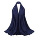 thumbnail image 1 of Bufanda lisa para mujer, hiyab, chal, bufanda musulmana, color azul marino, 1 of 5