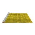 thumbnail image 2 of Ahgly Company Machine Washable Indoor Round Persian Yellow Traditional Area Rugs, 4' Round, 2 of 4
