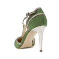 thumbnail image 3 of XYD Women Elegant T-strap Thin High Heel Buckle Pumps Pointed Closed Toe D'Orsay Sandals Party Evening Shoes Size 14.5 Green, 3 of 4