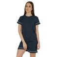 thumbnail image 3 of Inkmeso 2 Pcs Solid Sleepwear Sets For WoMen's Short Sleeve Top And Short Loungewear Set, 3 of 7