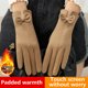 thumbnail image 4 of Sonducket 2 pares de guantes de invierno para mujer pantalla táctil deportes al aire libre escalada bicicleta de montaña nieve esquí conducción mitones guantes y mitones Negro Sonducket AP013320-02, 4 of 6