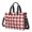 Red and White Checkered Pattern, variant on Blue and Black Checkered Pattern Canvas Messenger Tote Bag, Teacher Tote with Multi Pockets & Removable Strap, Durable Canvas Gifts for Birthday Christmas Thanksgiving