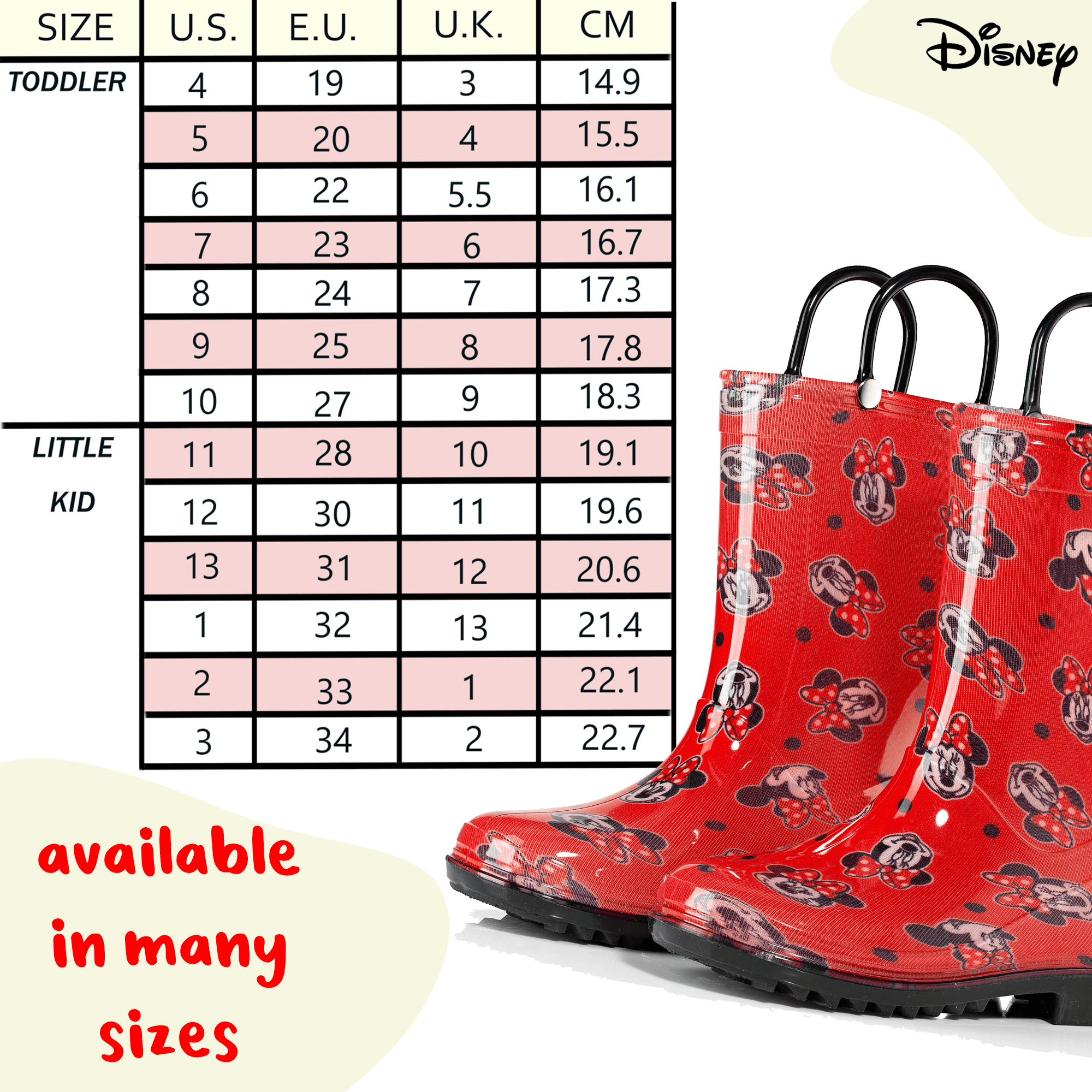 Minnie mouse rain boots cheap walmart