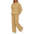 thumbnail image 6 of 2 Piece Lounge Sets for Women Oversized Hoodie With Kangaroo Pocket Wide Leg Pants Elastic Waistband Matching Sweatsuit, 6 of 8