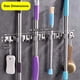 thumbnail image 4 of Soporte autoadhesivo Toystoory para escoba organizador antideslizante negro, 4 of 6