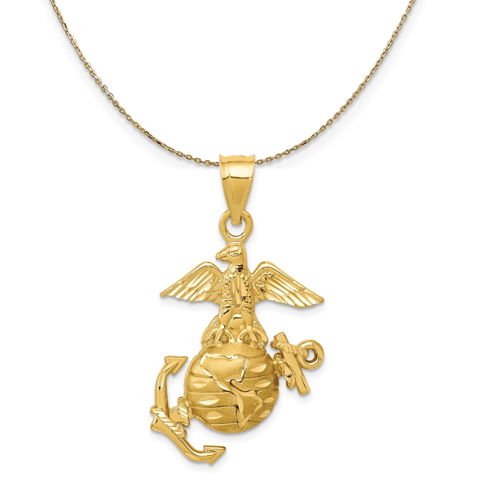 14k Yellow Gold Large U.S. Marine Corps 