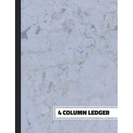4 Column Ledger: Accounting Book for Bookkeeping and Expense Tracking - 120 Pages, 8.5 x 11 - Luxurious Marble Print Cover (Best Way To Track Business Expenses)