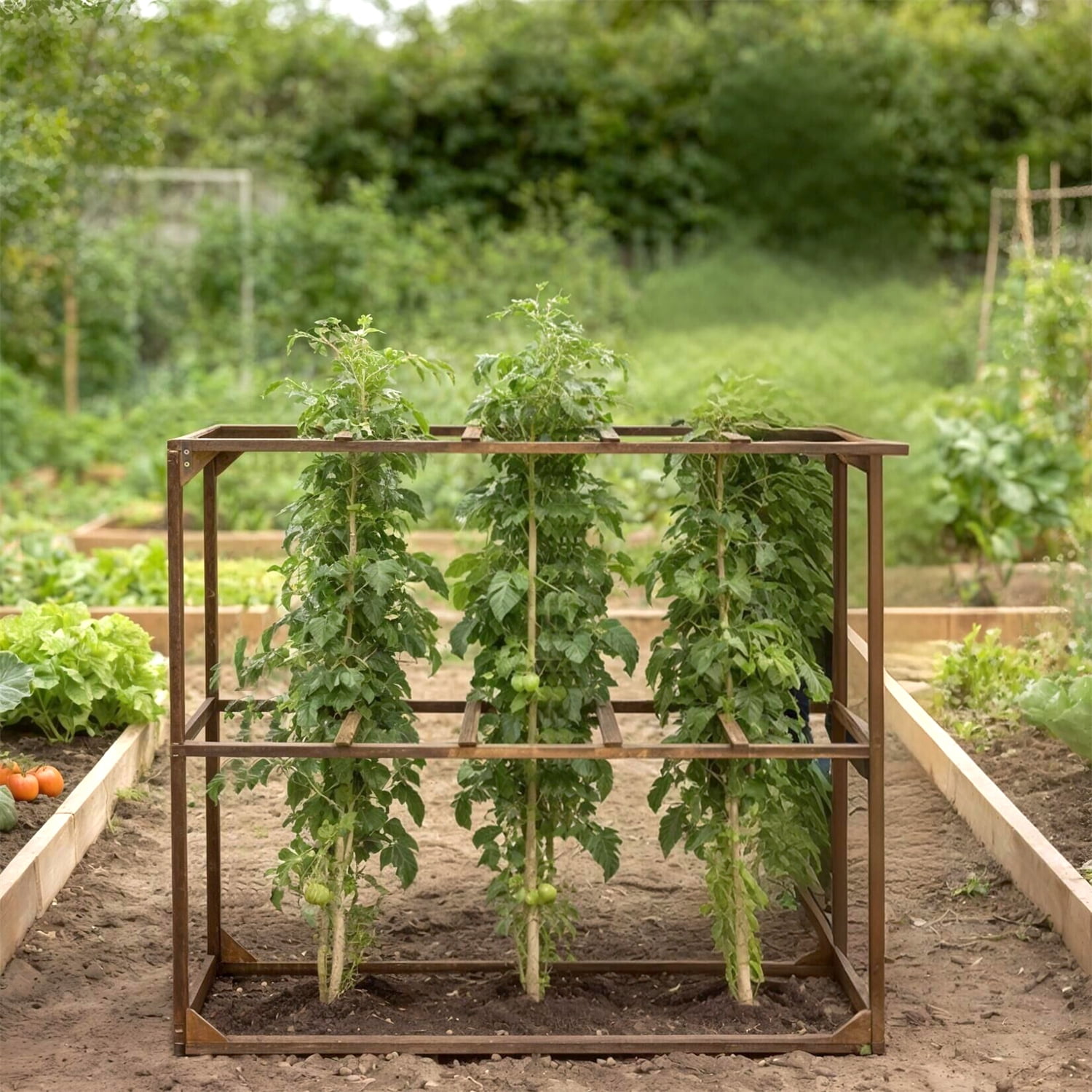 Wooden Cranberry Yrellis Outdoor Garden Yard Climbing Plants Raspberry Tomato Growing Support Trellis Shelf Rack