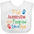 thumbnail image 3 of Inktastic Meemaw and Peepaw Love Me Boys or Girls Baby Bib, 3 of 4