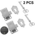 thumbnail image 1 of 2 Sets Antique silver Cabinet Lock, Lock Furniture Hardware Set,, 1 of 5