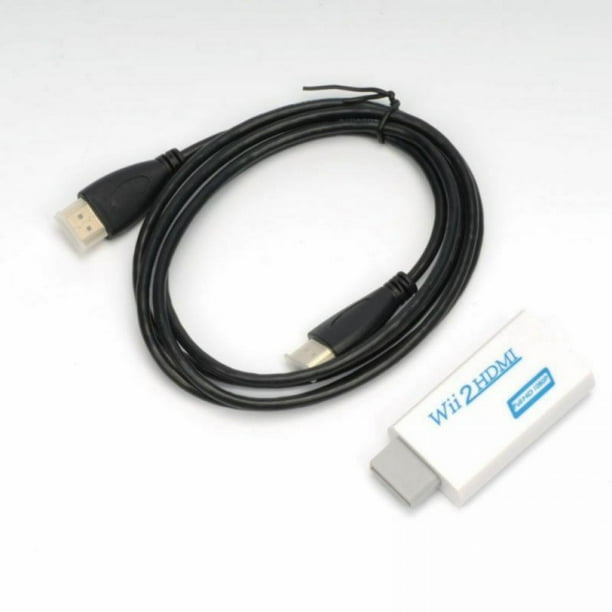 Wii To Hdmi Converter 1080p For Full Hd Device Wii Hdmi Adapter With 3 5mm Audio Jack Hdmi Output Compatible With Wii Wii U Hdtv Monitor Supports All Wii Display Modes Walmart Com Walmart Com