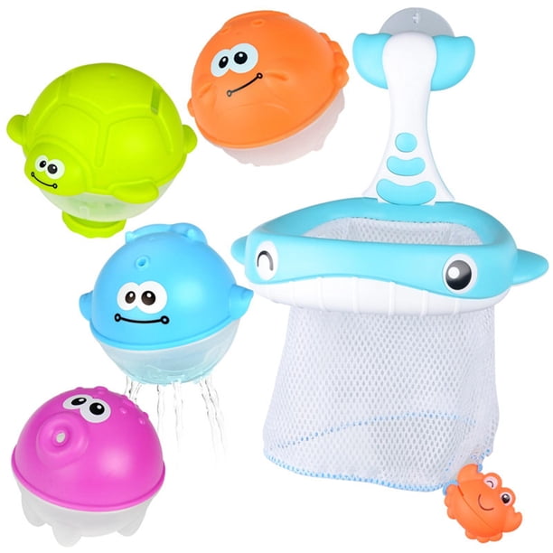 Juego De Juguetes De Baño, Chorros Flotantes, Juego De Juguetes De Animales, Juego De Captura De Peces Para Bebés, Tiempo De Bañera seitruly BA001246-01