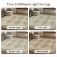 thumbnail image 7 of ODIKA 9'x12' Washable Area Rug Herringbone Farmhouse Boho Geometric Door Striped Border Vintage for Great Room, Indoor Concept, Large Living Low Pile, Flatwoven, 7 of 7