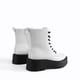 thumbnail image 4 of Botas de combate con cordones para mujer DREAM PAIRS con tacón de 5.5 cm blanco, 4 of 7