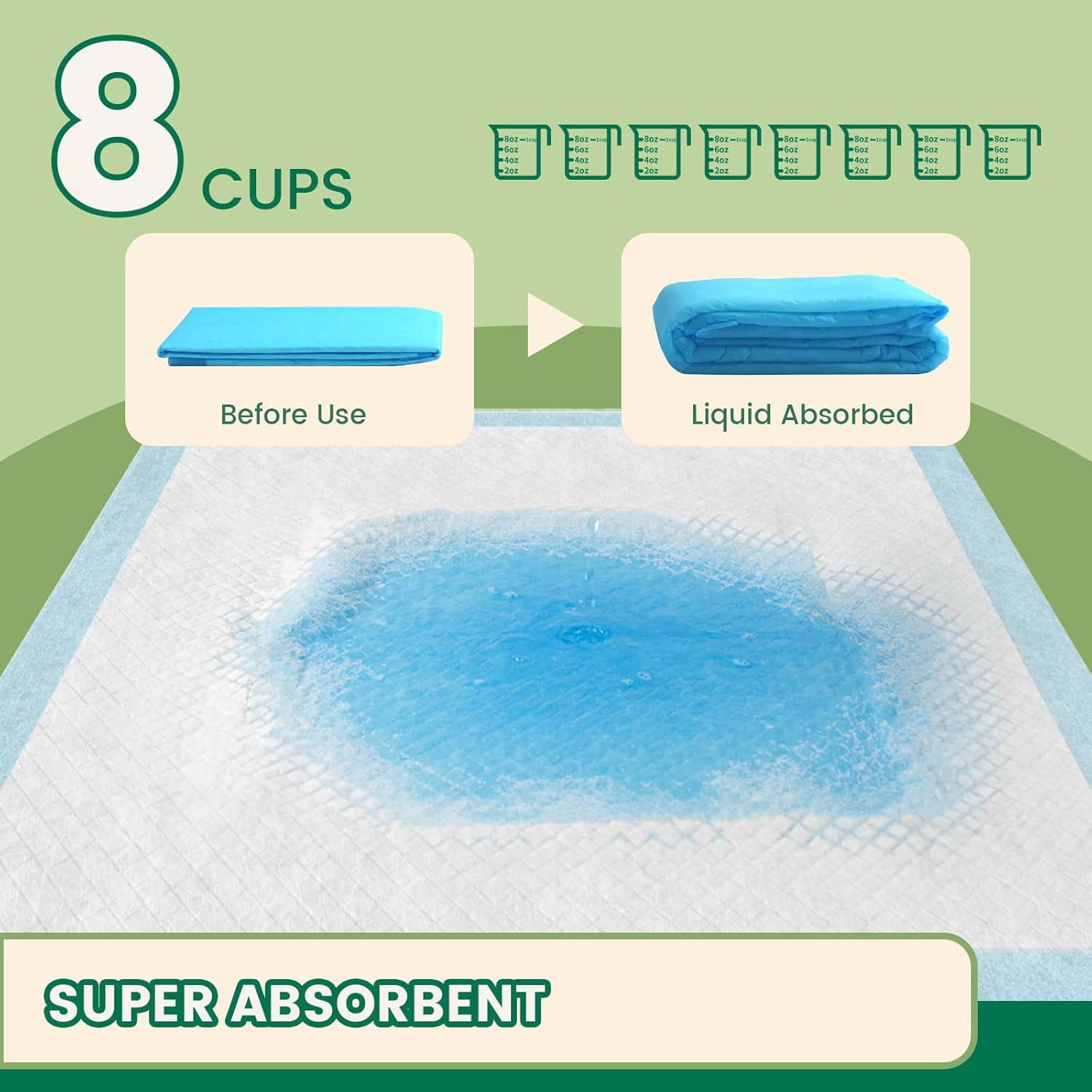 7 Layer Dog Pads 30x28 Inch, 30 Count - Super Absorbent Dog Pee Pads Extra Large, Tear-Resistant Thick Disposable Training Pads for Dogs & Cats