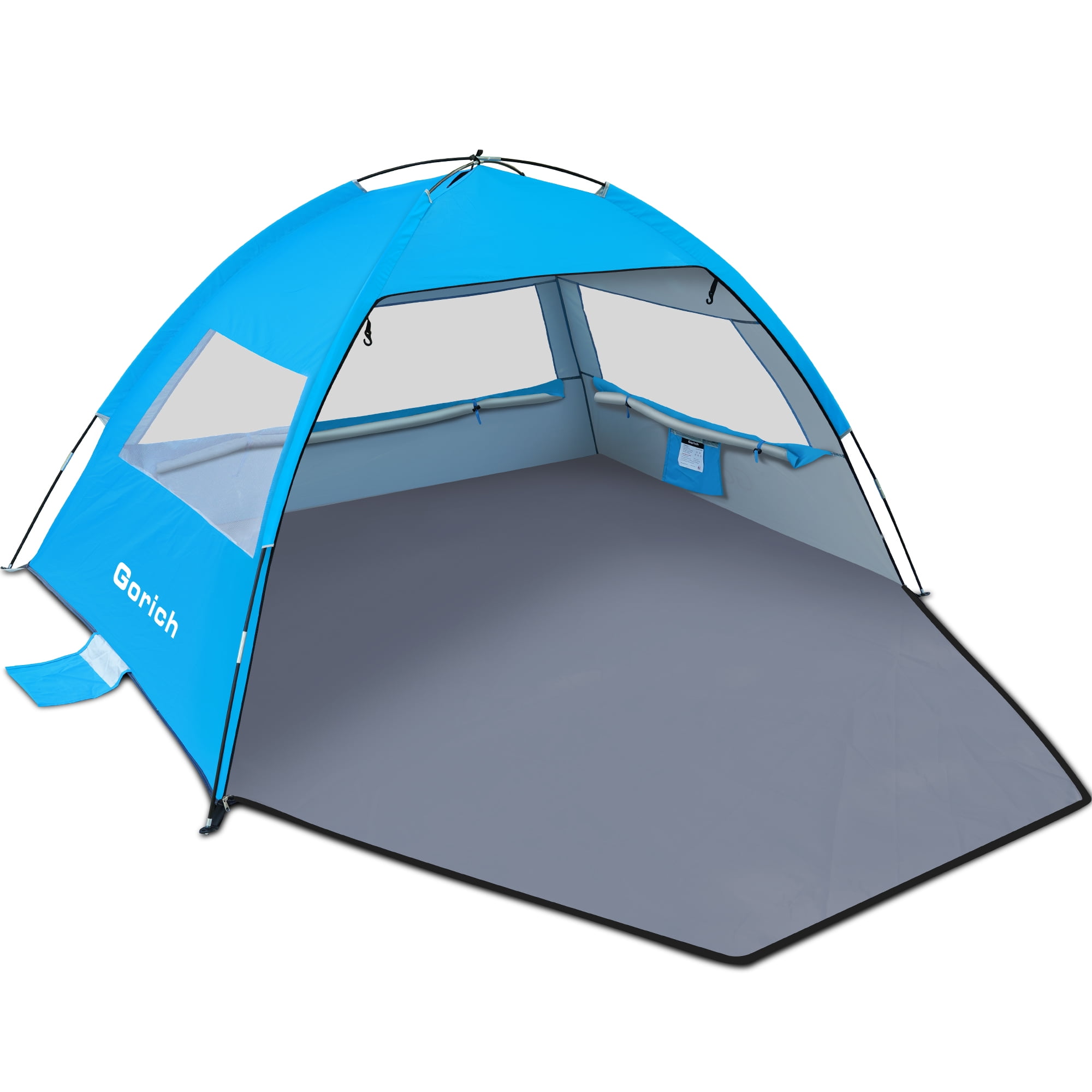 Gorich Beach Tent for 3/4/6/8 Person, UPF 50+ UV Protection, Portable Sun Shelter, Easy Setup Sun Shade Beach Canopy with Carry Bag