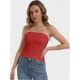 thumbnail image 3 of Strapless Crop Tube Tops for Women Solid Color Trendy Sexy Cami Tops, 3 of 4