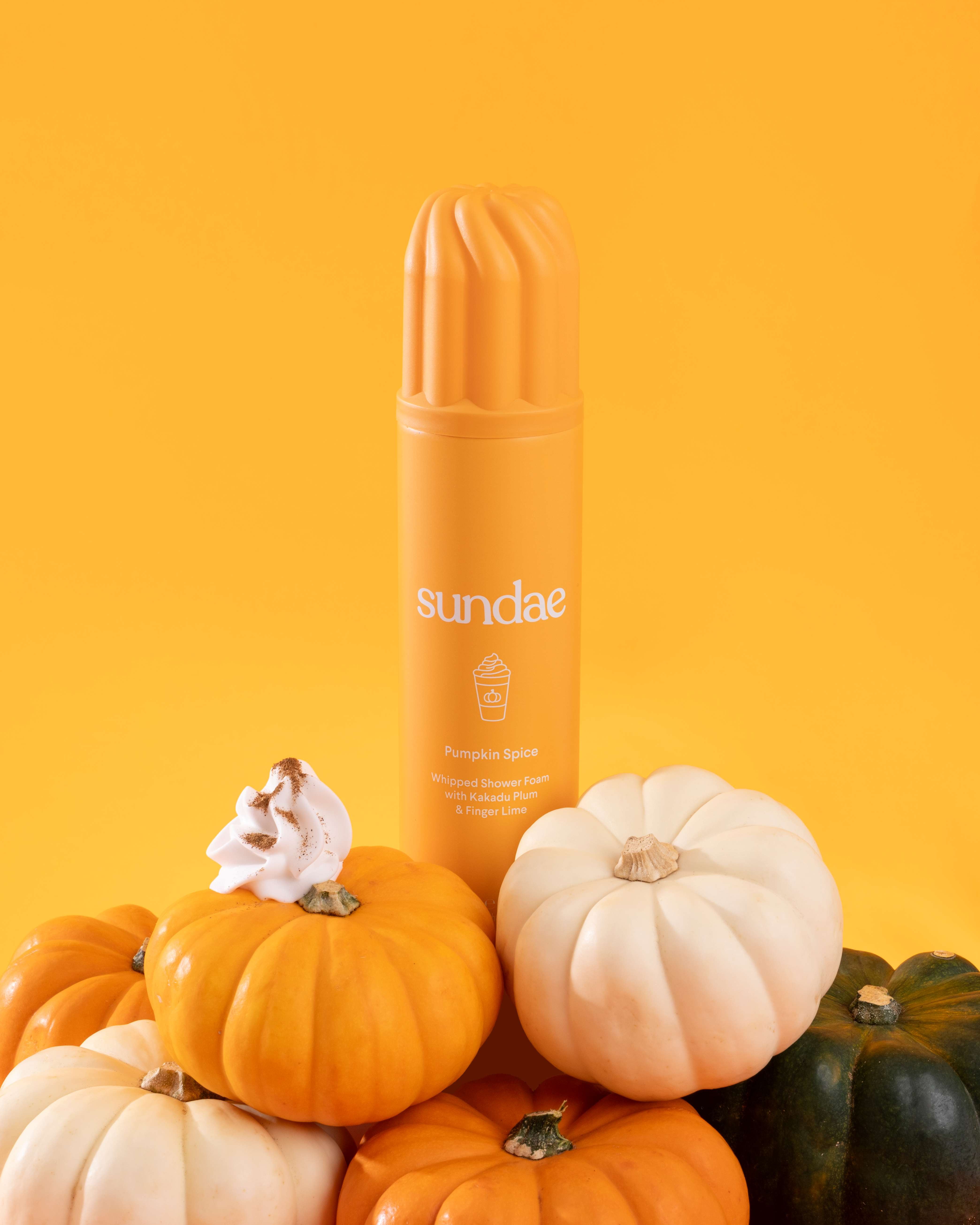 Sundae Whipped Shower Foam Body Wash Pumpkin Spice Latte 8.9 oz for All Adult Skin Types- Unisex