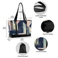 thumbnail image 2 of FORMRS Canvas Laptop Tote Bag for Women with 15.6" Computer Compartments Shoulder Handbag, Pink Stripes, 2 of 7