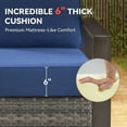 thumbnail image 5 of Gymojoy 24 in. x 24 in. x 6 in.Deep Seat Cushion Set, Olefin 4-Piece Deep Seating Outdoor Replacement Lounge Chair loveseat Sofa Cushion in Blue, 5 of 6
