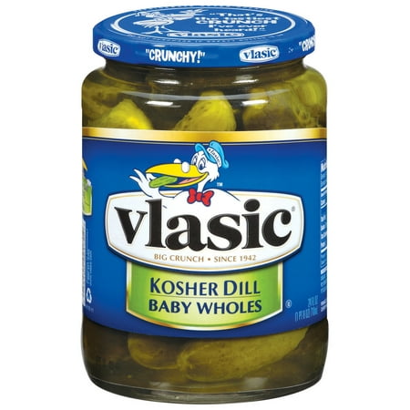 (2 Pack) Vlasic: Baby Kosher Dills Pickles, 24 Fl (Best Hamburger Dill Pickle Recipe)