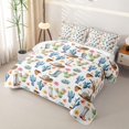 thumbnail image 3 of Homewish Cartoon Cowboy Boots Quilt King,Flowers Cactus King Coverlet Set,Blue Green,3 Pieces, 3 of 7