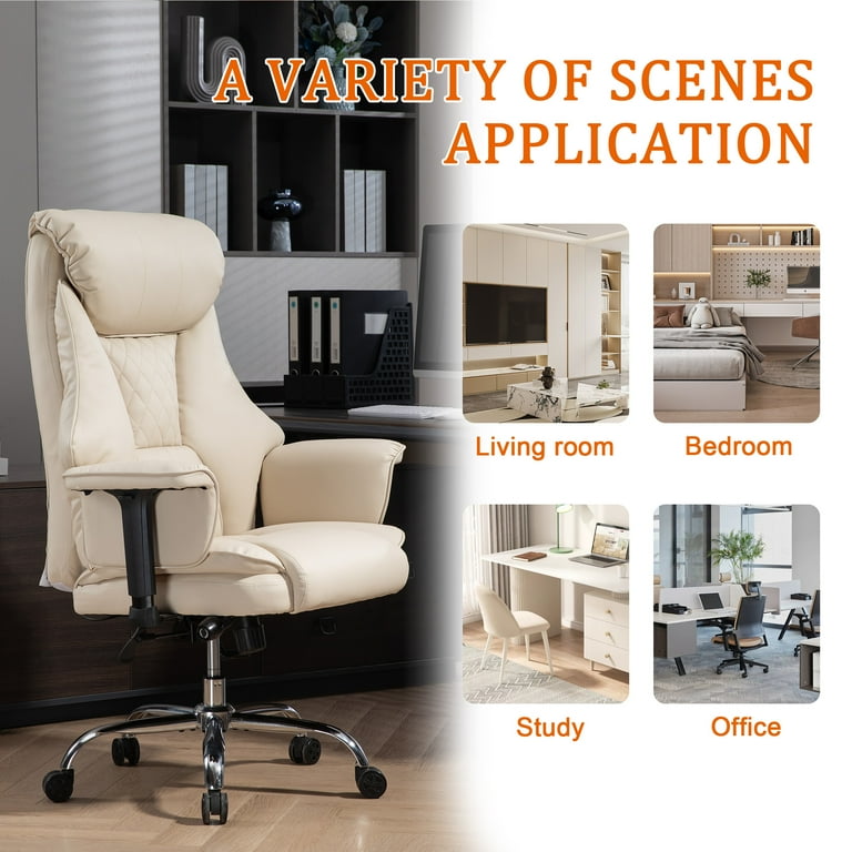 MOONMISS Adjustable Height Office Chair - Swivel Lumbar